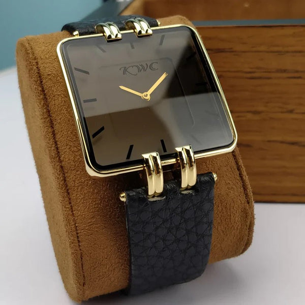 Stylish Leather Strap Watch - Quick Baskets