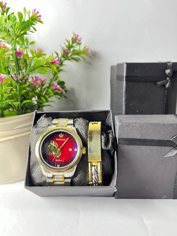 Two - Tone Open - Heart Mechanical Watch - Quick Baskets