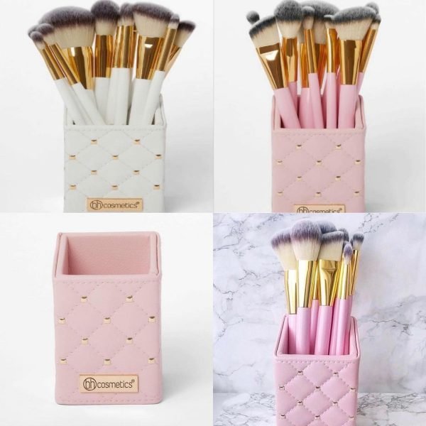 Cosmetics Elegance Brush Set - Studded Elegance White - Quick Baskets
