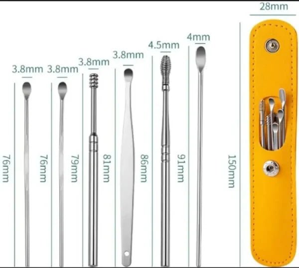 Ear Wax Cleaning Kit, 6 Pcs Ear Pick Tools - Quick Baskets